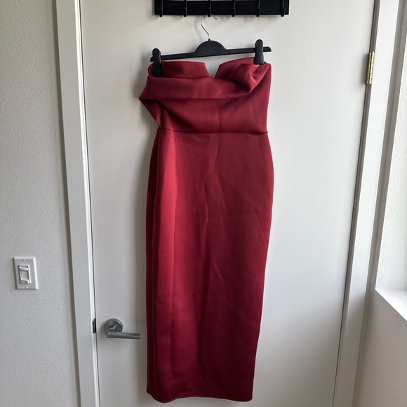 ASOS Dresses & Skirts - Elegant Red Strapless Scuba Dress